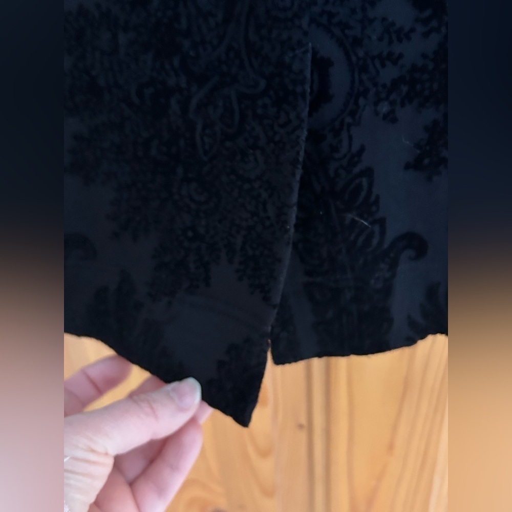 Vintage Trixi Schober Black Velvet Dress Size 6 Luxury Meets Fancy Aunt Energy - Picture 4 of 12
